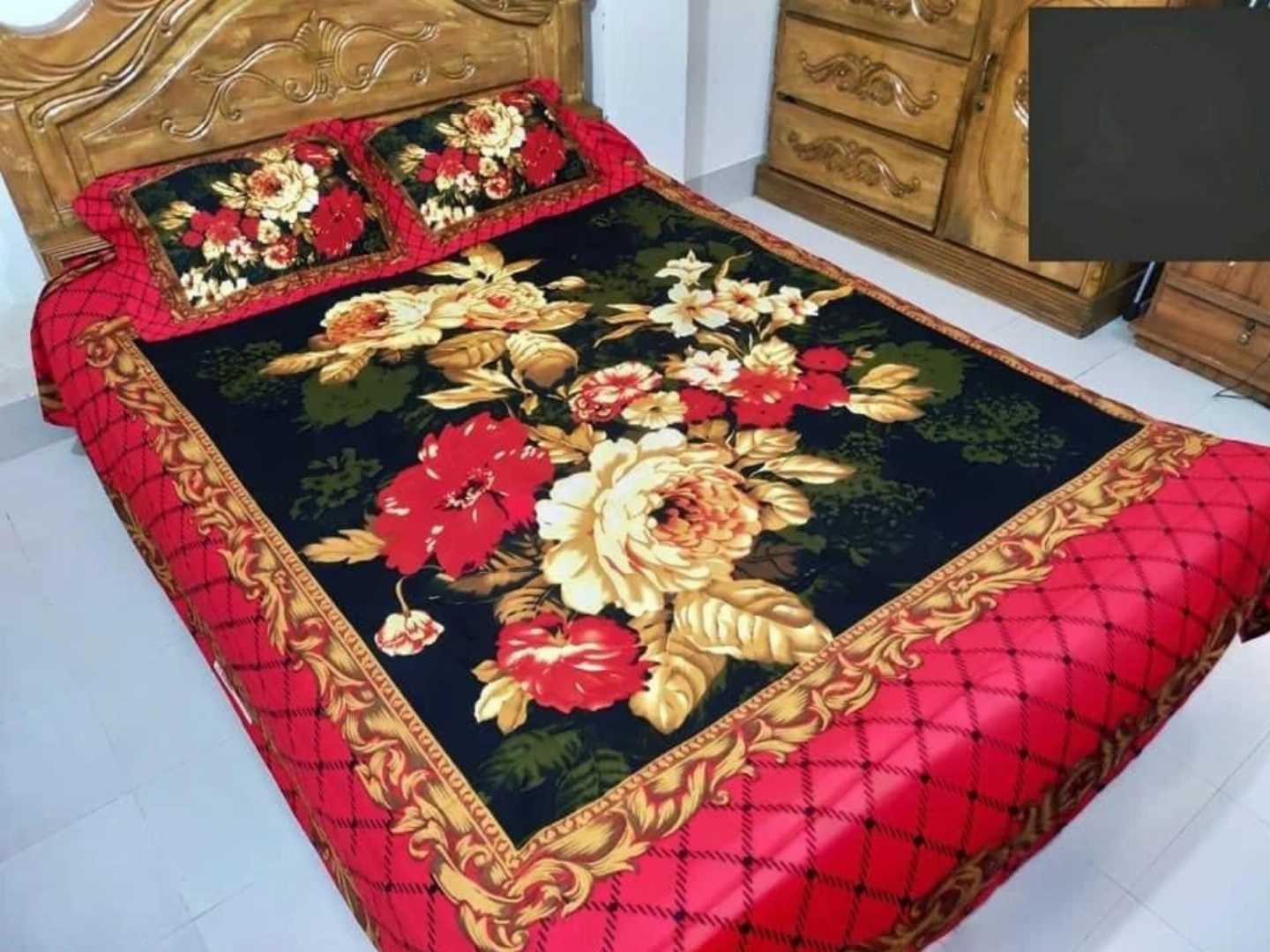 Digital Home Tex Luxury Panel Cotton Bed Sheet King Size