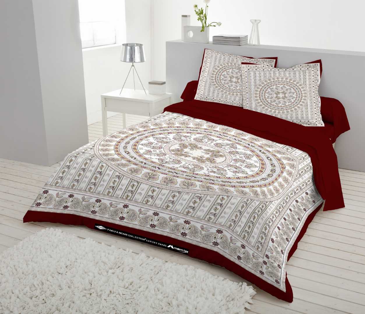 Digital Home Tex Luxury Panel Cotton Bed Sheet King Size