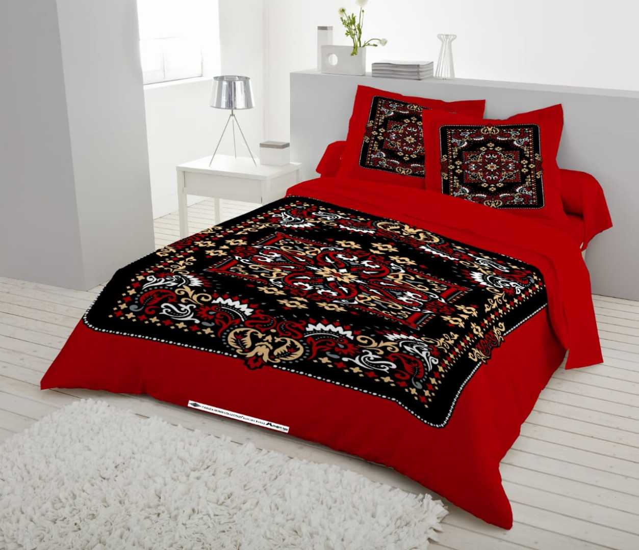 Digital Home Tex Luxury Panel Cotton Bed Sheet King Size