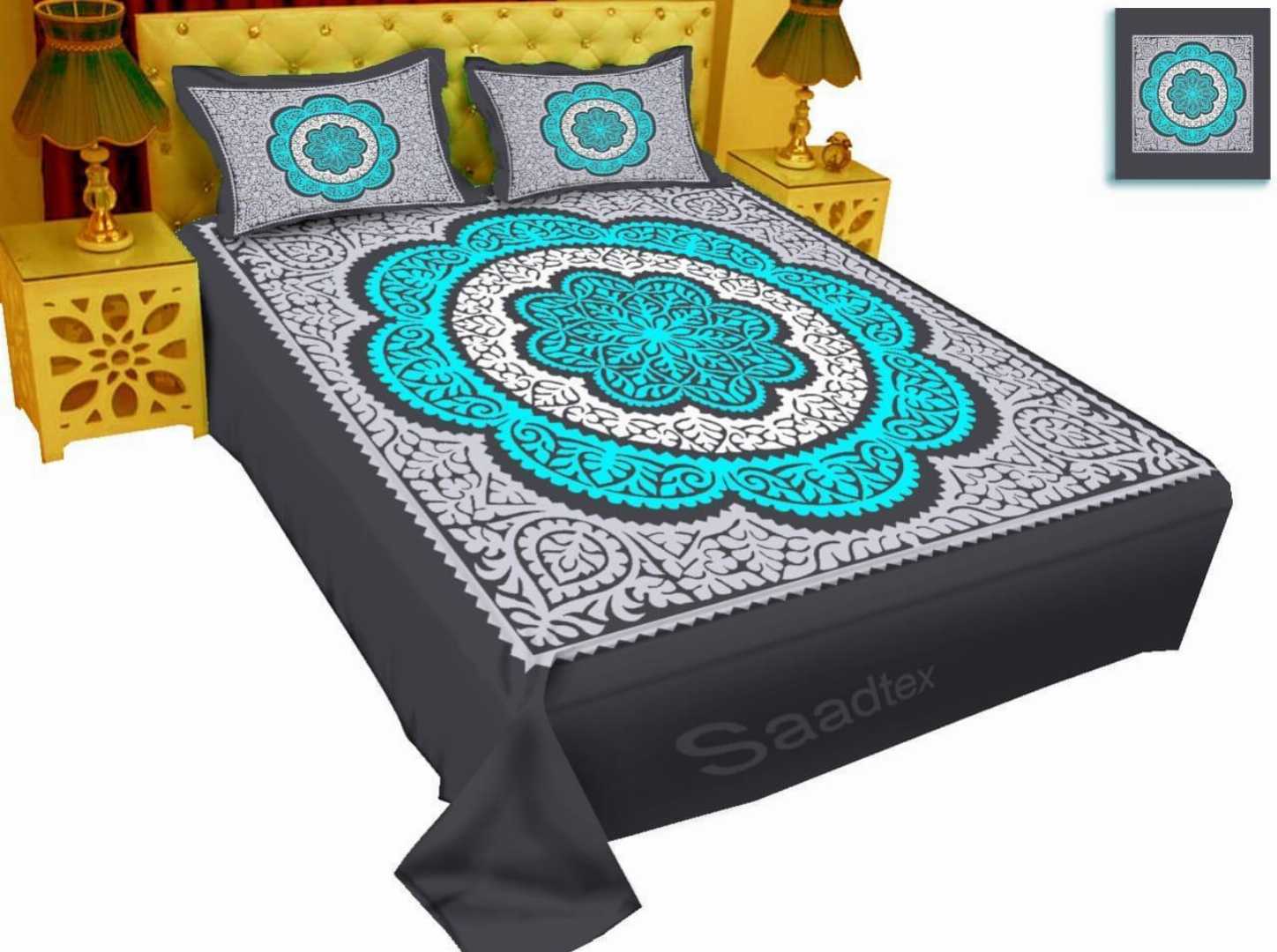 Digital Home Tex Luxury Panel Cotton Bed Sheet King Size