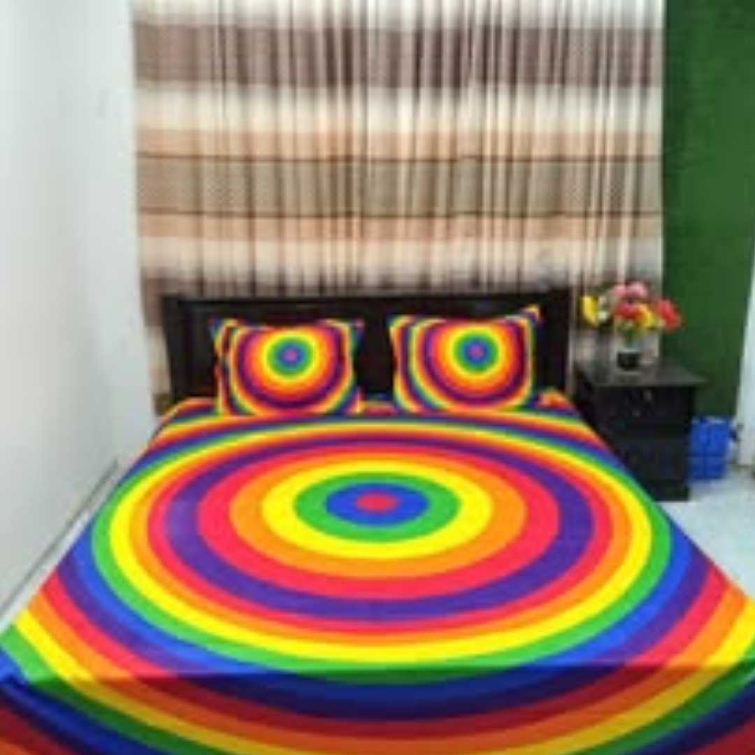 Digital Home Tex Luxury Panel Cotton Bed Sheet King Size