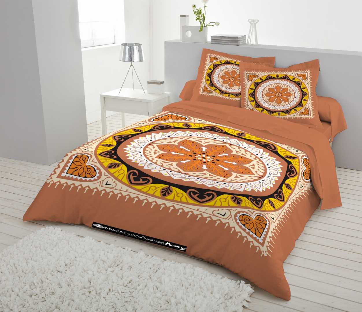 Digital Home Tex Luxury Panel Cotton Bed Sheet King Size