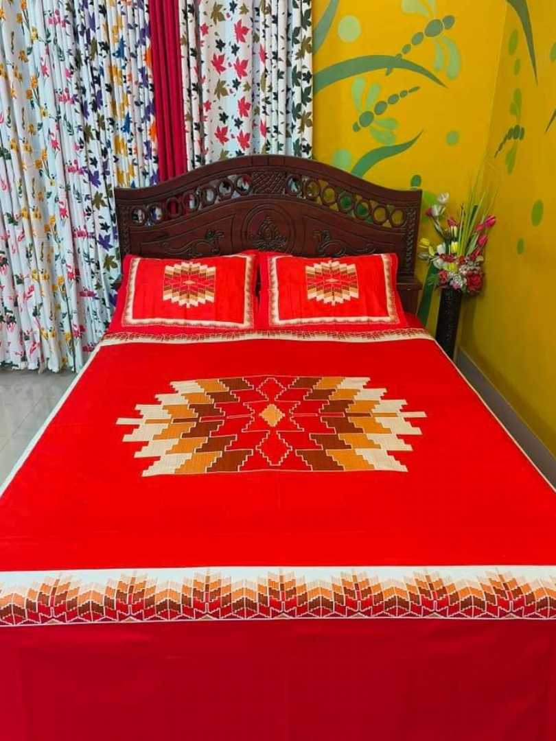 Digital Home Tex Luxury Panel Cotton Bed Sheet King Size