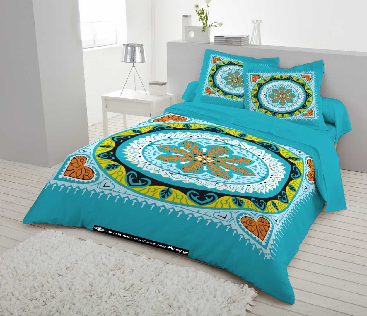 Digital Home Tex Luxury Panel Cotton Bed Sheet King Size