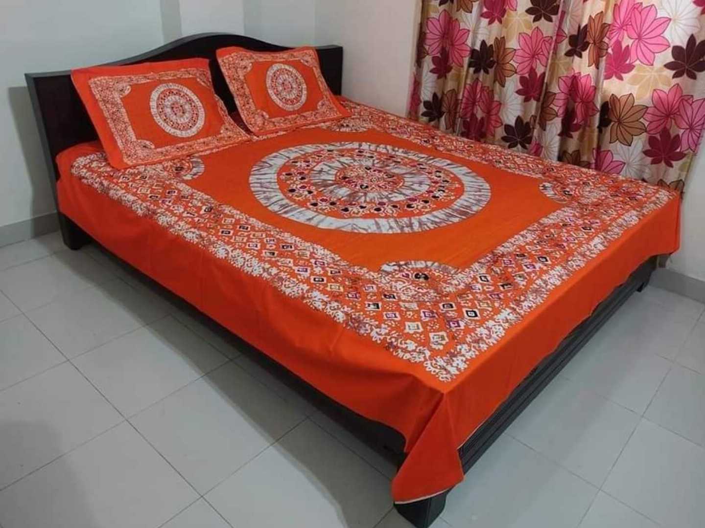 Digital Home Tex Luxury Panel Cotton Bed Sheet King Size