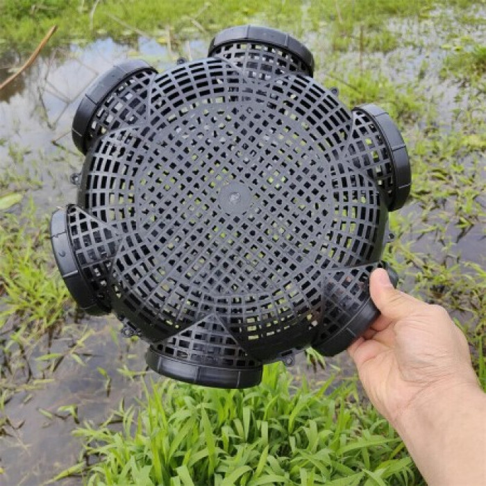 (1 Pcs) - 7-Hole Fishing Cage Basket Plastic